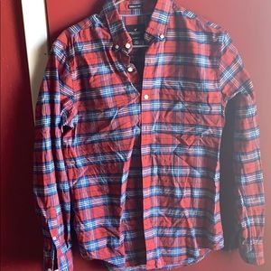 Plaid American Eagle Button-Up Shirt (Small)